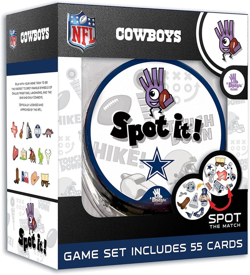 Master Pieces Officially Licensed NFL Dallas Cowboys Spot It Game for Kids and Adults - Image 2